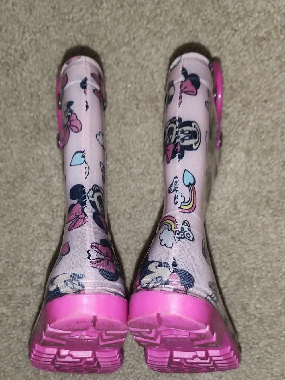 Disney Pink Minnie Mouse Kids Rain Boots